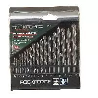 Набор сверл по металлу HSS,(1/1.5/2/2.5/3/3.5/4/4.5/5/5.5/6/6.5/7/7.5/8/8.5/9/9.5/10мм) 19пр., в пластиковом футляре  ROCKFORCE /1