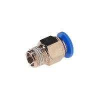Фитинг  RF-SPC06-01 для пластиковых трубок 6мм с наружной резьбой 1/8" ROCKFORCE /1 NEW