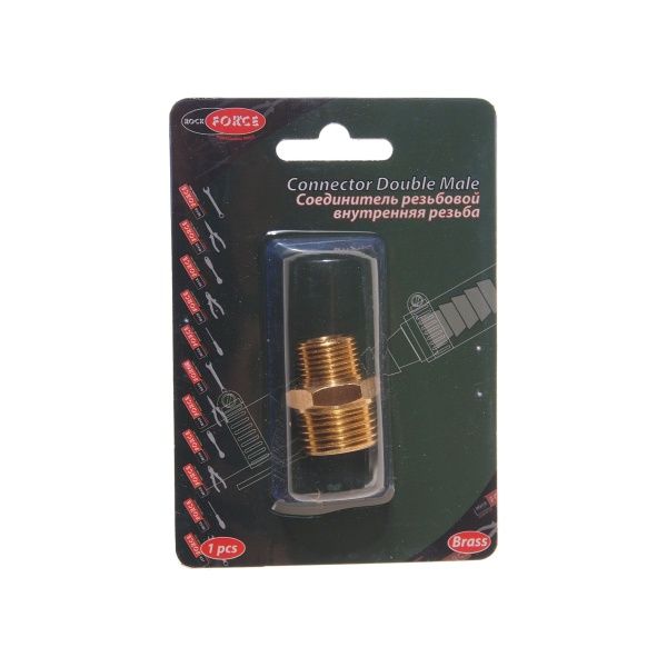 Соединитель RF-MM08/06 резьбовой наруж. резьба 1/2"x3/8" в блистере ROCKFORCE /1 NEW