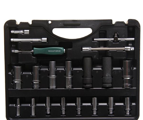 Набор торцевых головок и вставок RF-41082-5-PREMIUM: 1/2" & 1/4"DR 6-гранных 108пр.+ 6пр. ROCKFORCE /1/3