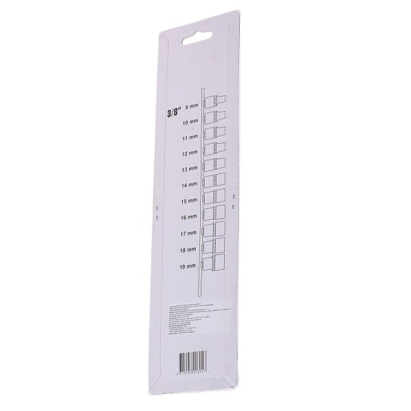 Набор торцевых головок RF-3111-9: 3/8"DR 12-гранных  на планке 11пр. ROCKFORCE /1/10