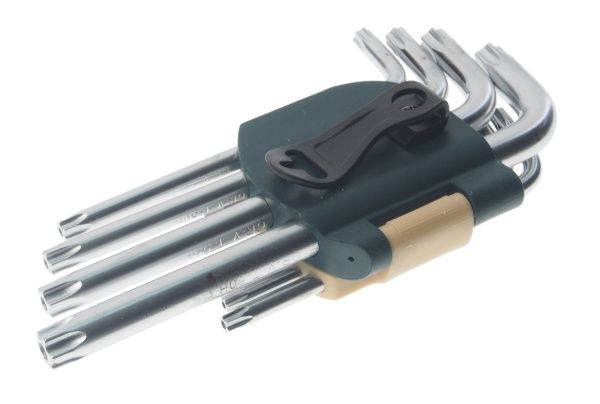 Набор ключей RF-5151LT TORX Г-образных длинных с отверстием15пр(Т6Н-Т10Н,Т15Н,Т20Н,Т25Н,Т27Н,Т30Н,Т40Н,Т45Н,Т50Н,Т55Н,Т60Н)в пласт держателе ROCKFORCE