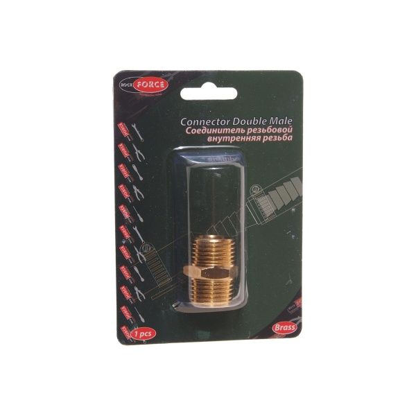 Соединитель RF-MM08/08 резьбовой наруж. резьба 1/2"x1/2" в блистере ROCKFORCE /1 NEW