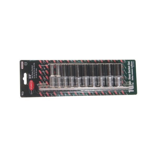 Набор торцевых головок RF-3102-5: 3/8"DR 6-гранных глубоких на планке 10пр. ROCKFORCE /1/10