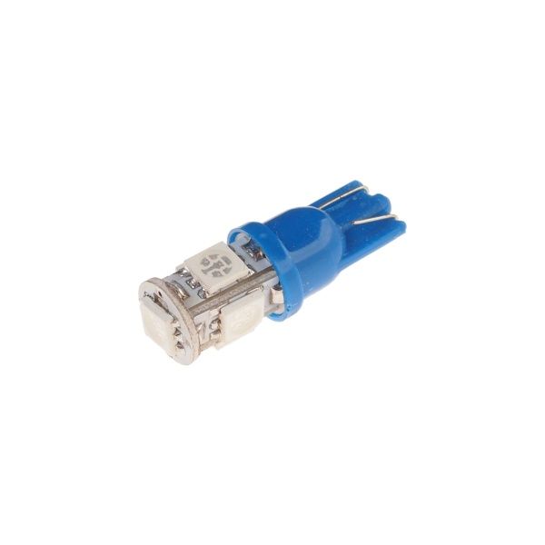 Светодиод T10W 12-5 БЦ 5050 5 SMD W2,1x9,5D конус BLUE Megapower